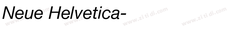 Neue Helvetica字体转换